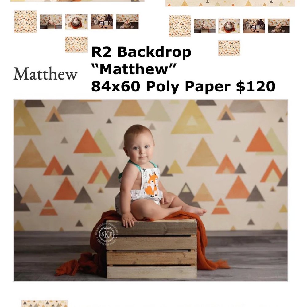 R2 Backdrops Professional Background for Photography "Matthew" 84x60
